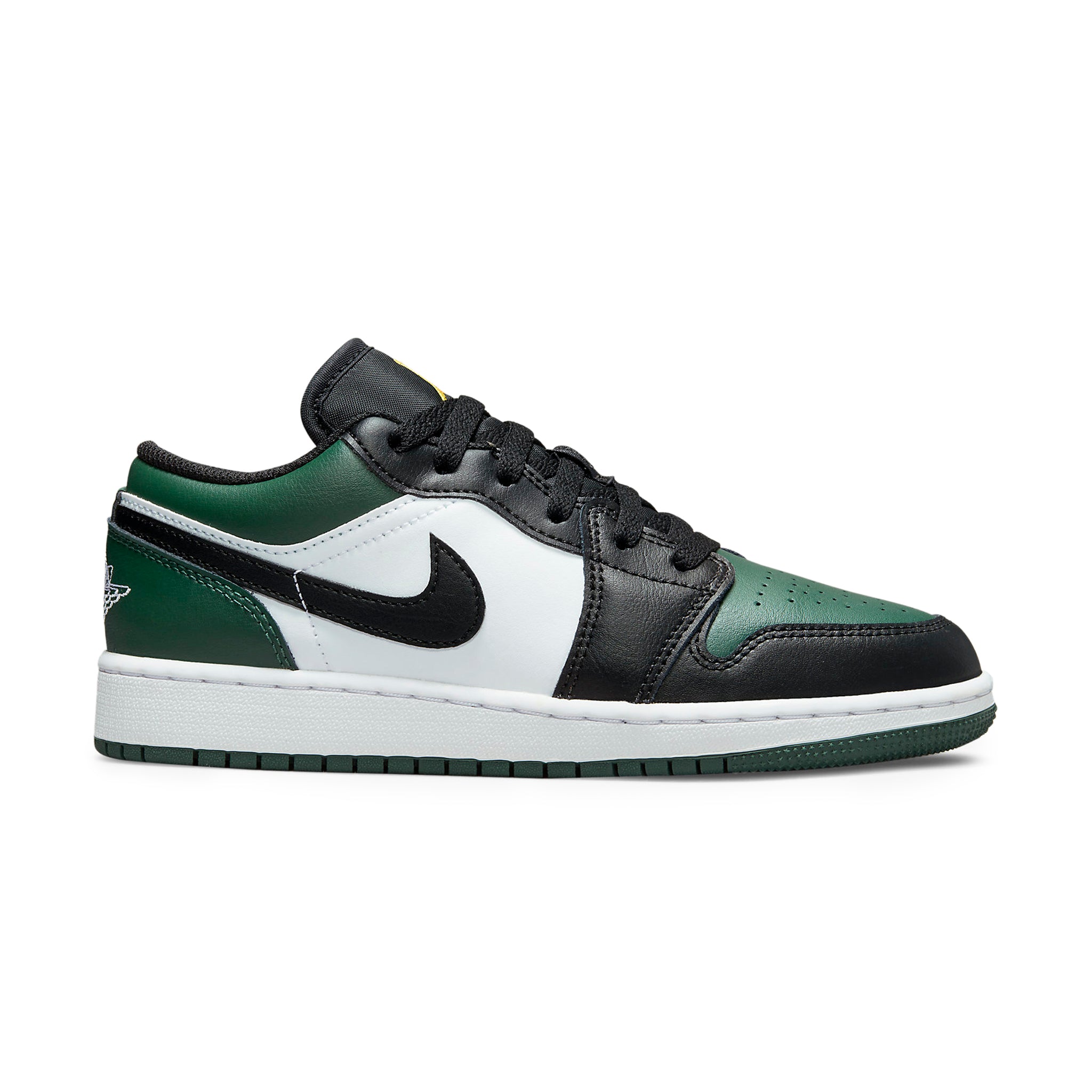 Side view of Air Jordan 1 Low Green Toe (GS) 53560-371